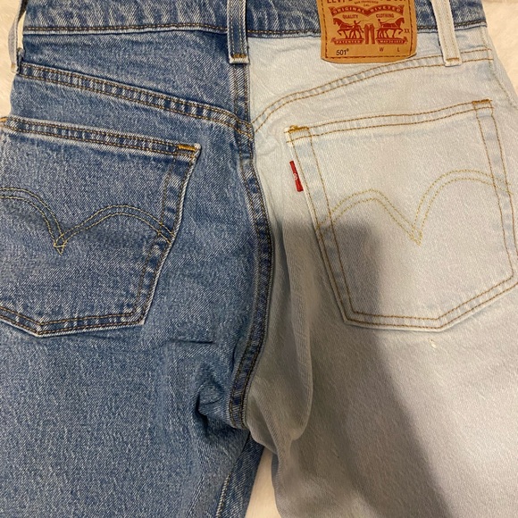 split dye LEVIS jeans - Picture 3 of 5